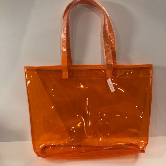 clear orange bag